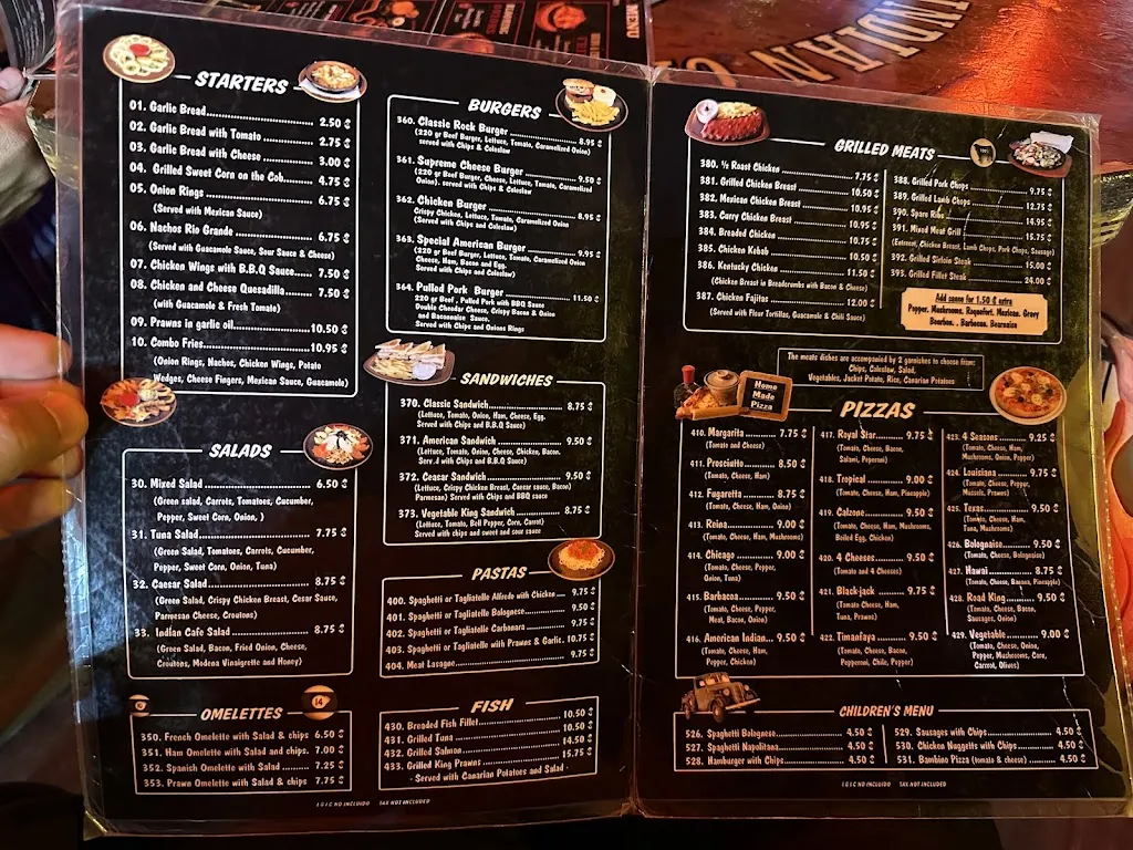 Menu_American Indian Restaurant_Puerto del Carmen_image_1