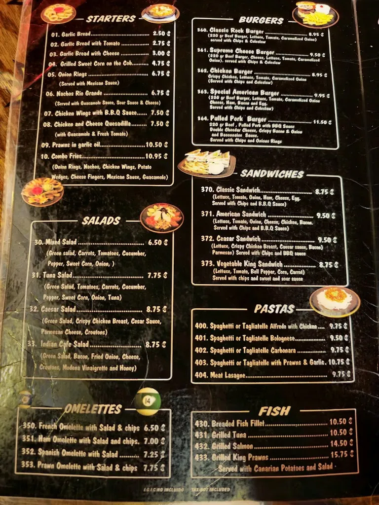Menu_American Indian Restaurant_Puerto del Carmen_image_3