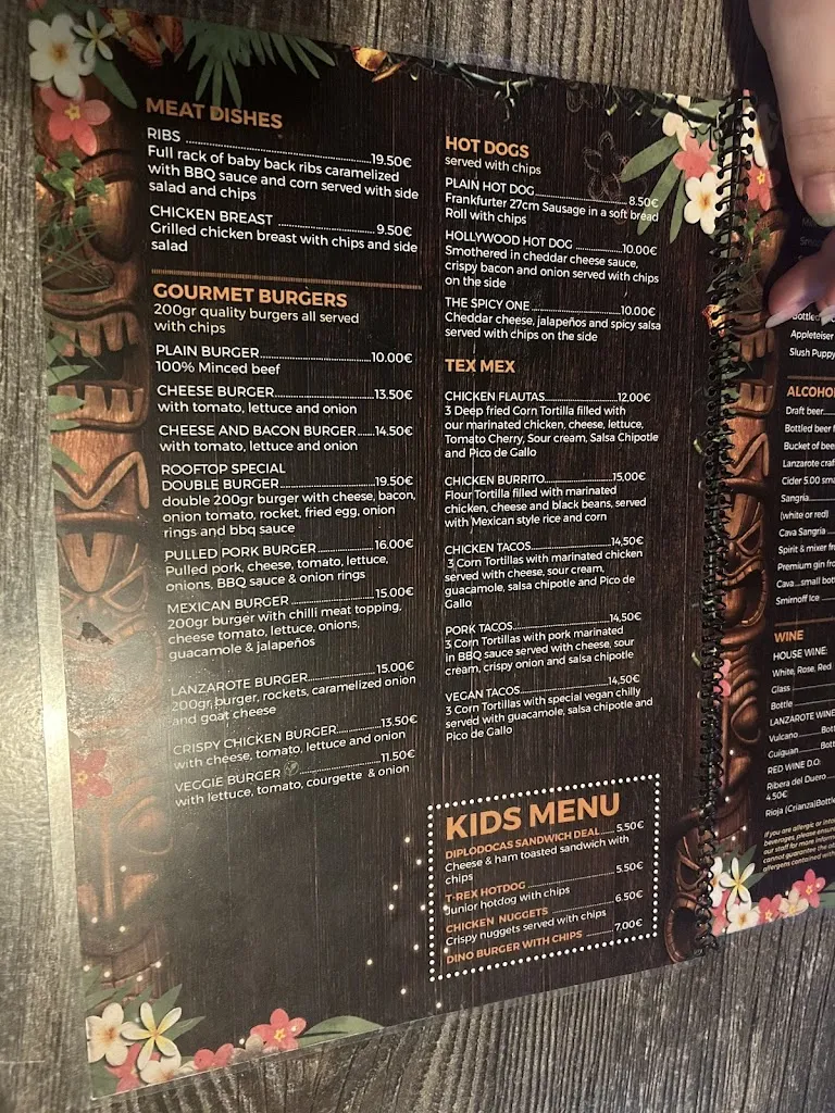 Menu_Lost World Restaurant_Puerto del Carmen_image_4