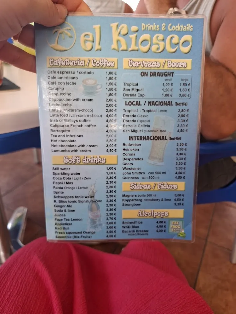 Menu_Bar El Kiosco 🍺 Drinks & Cocktails_Puerto del Carmen_image_1