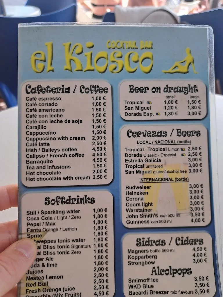 Menu_Bar El Kiosco 🍺 Drinks & Cocktails_Puerto del Carmen_image_4