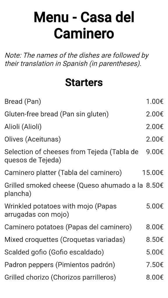 Menu_Casa Del Caminero_Tejeda_image_1