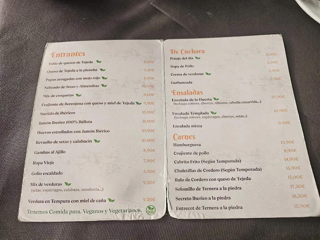 Menu_Restaurante Asador Grill El Almendro_Tejeda_immagine_1