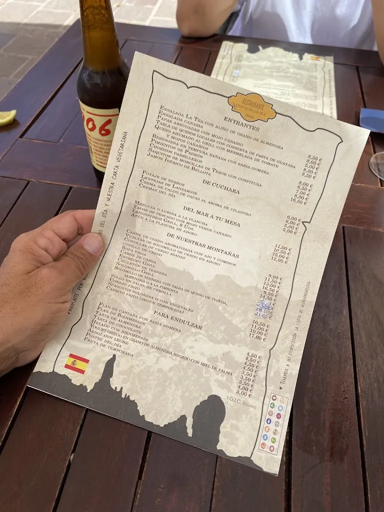 Menu_Cueva De La Tea Restaurant_Tejeda_image_3
