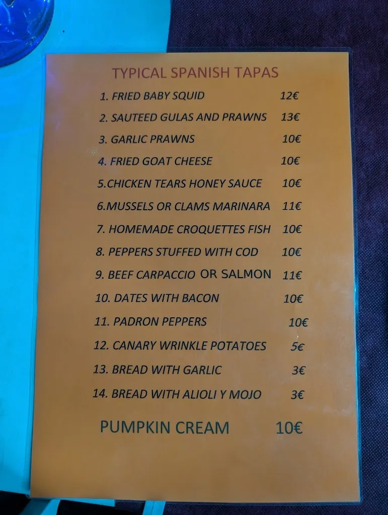 Menu_Restaurante diner1950_Tuineje_immagine_2