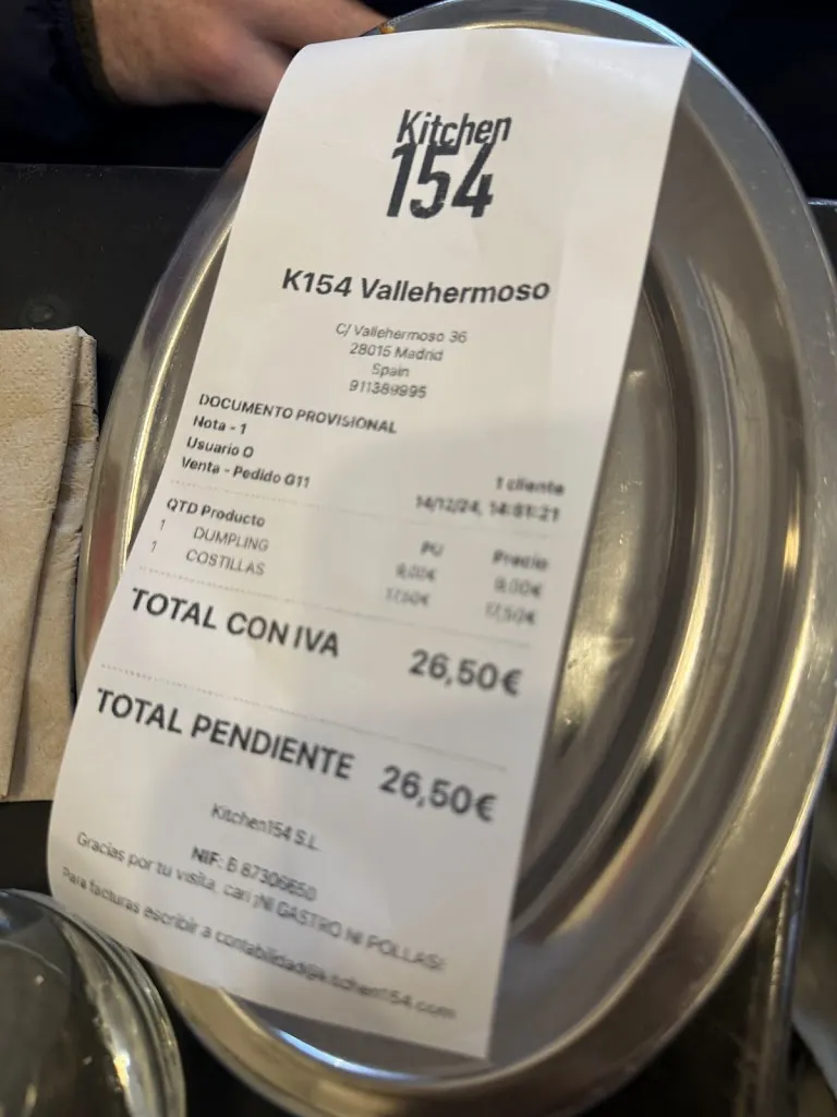 Jessica Bello Salguero_Kitchen 154 Mercado de Vallehermoso_Vallehermosa_review