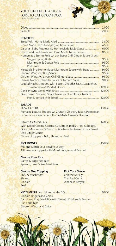 Menu_Tipsy Bee_Puerto Rico_image_2