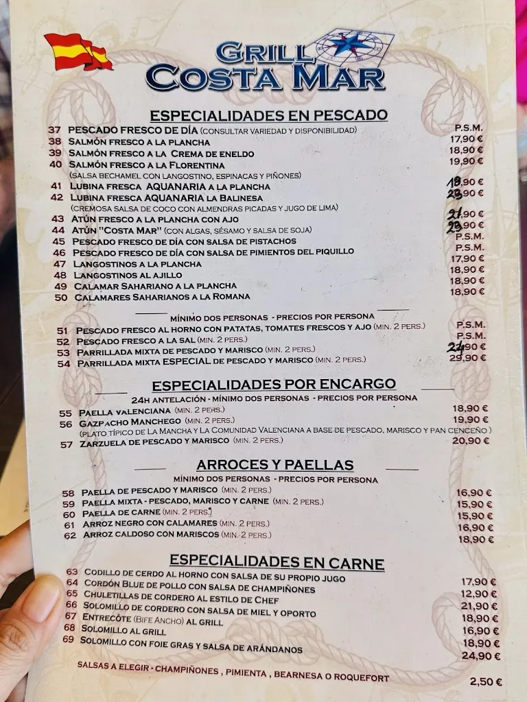 Menu_Grill Costa Mar_Puerto Rico_image_2