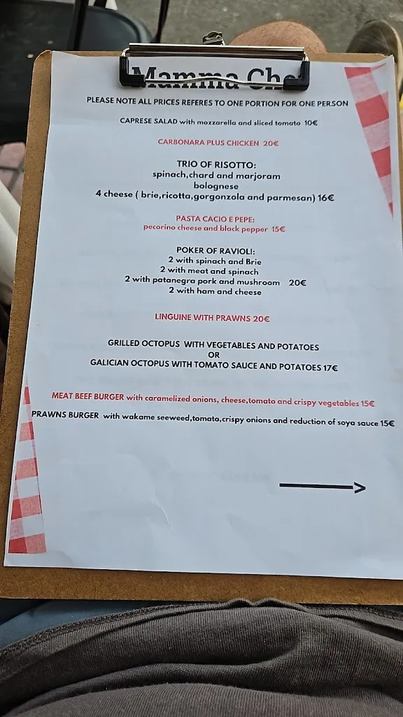 Menu_Mamma Chef That's Amore_Puerto Rico_image_1