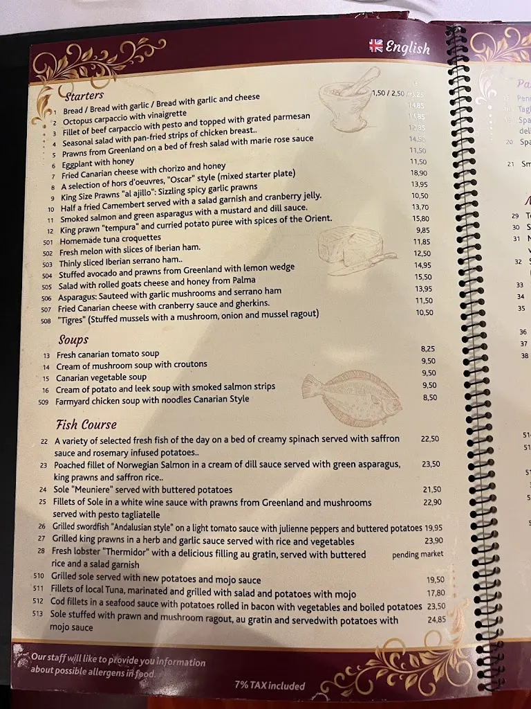 Menu_Oscar's Restaurant_Puerto Rico_image_1