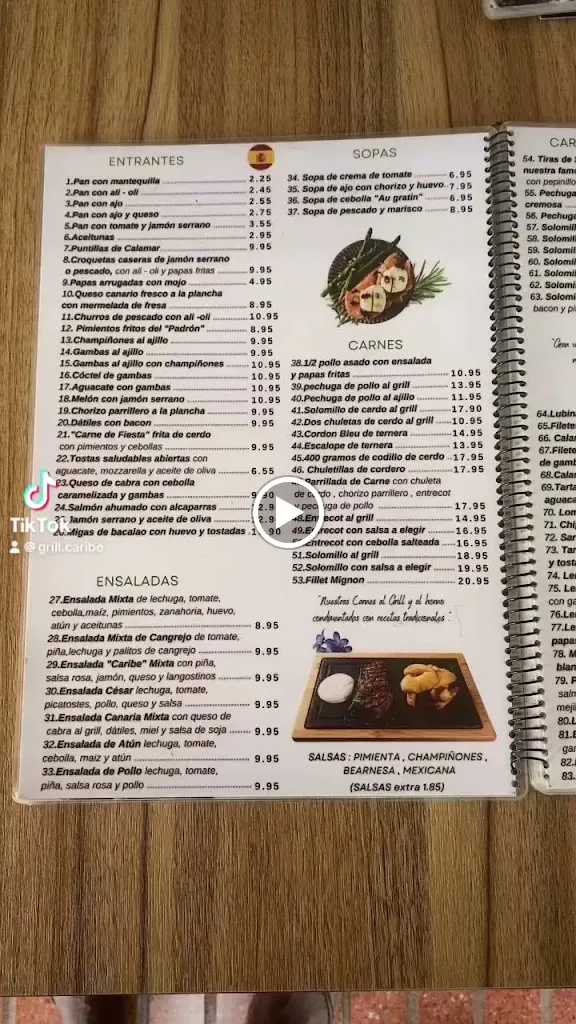 Menu_Grill Caribe_Puerto Rico_image_1