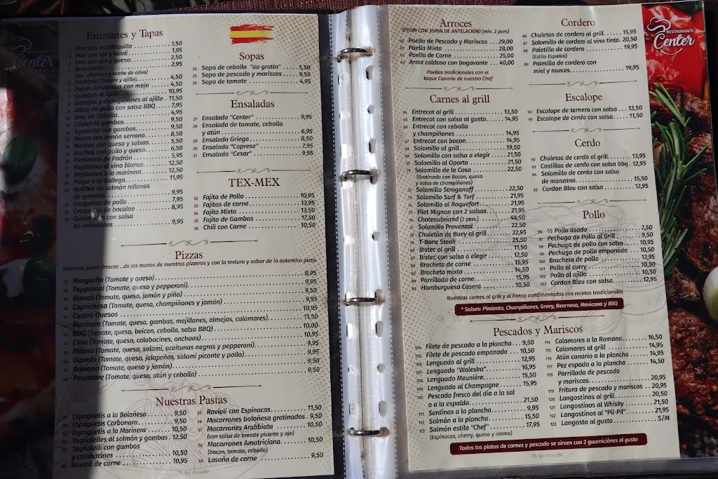 Menu_restaurante Center_Puerto Rico_image_1