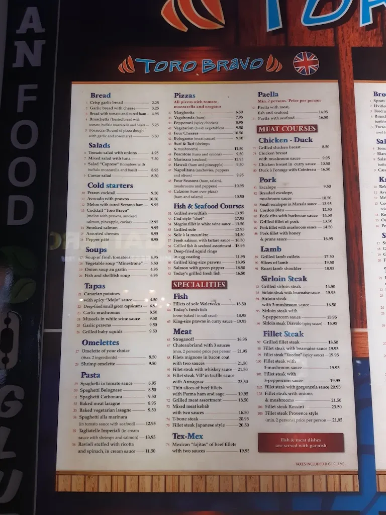 Menu_Restaurante Grill Toro Bravo_Puerto Rico_image_4