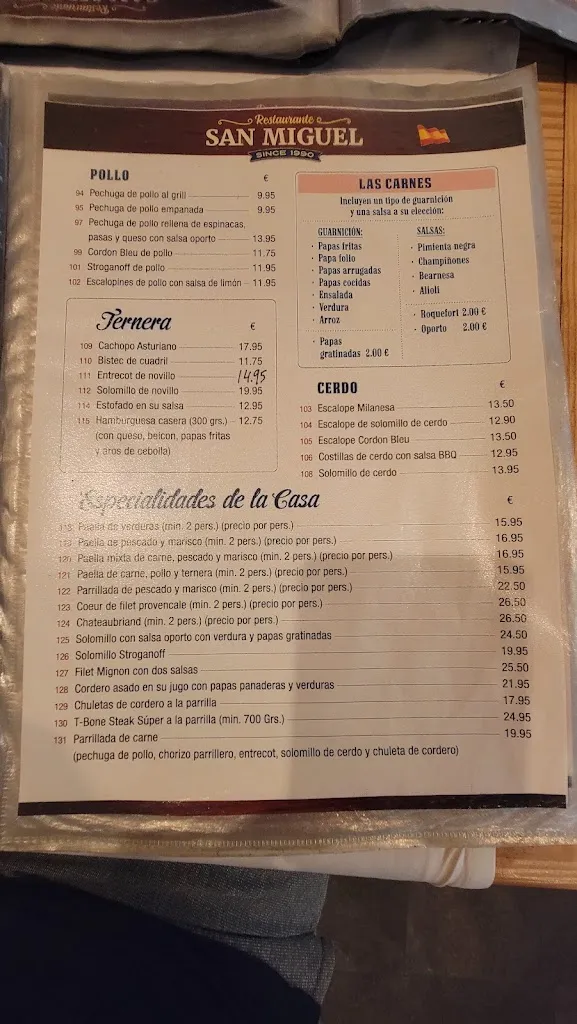 Menü_San Miguel Restaurant_Puerto Rico_Bild_1