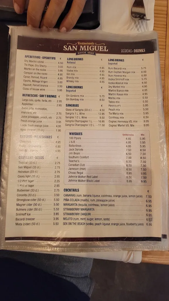 Menü_San Miguel Restaurant_Puerto Rico_Bild_2