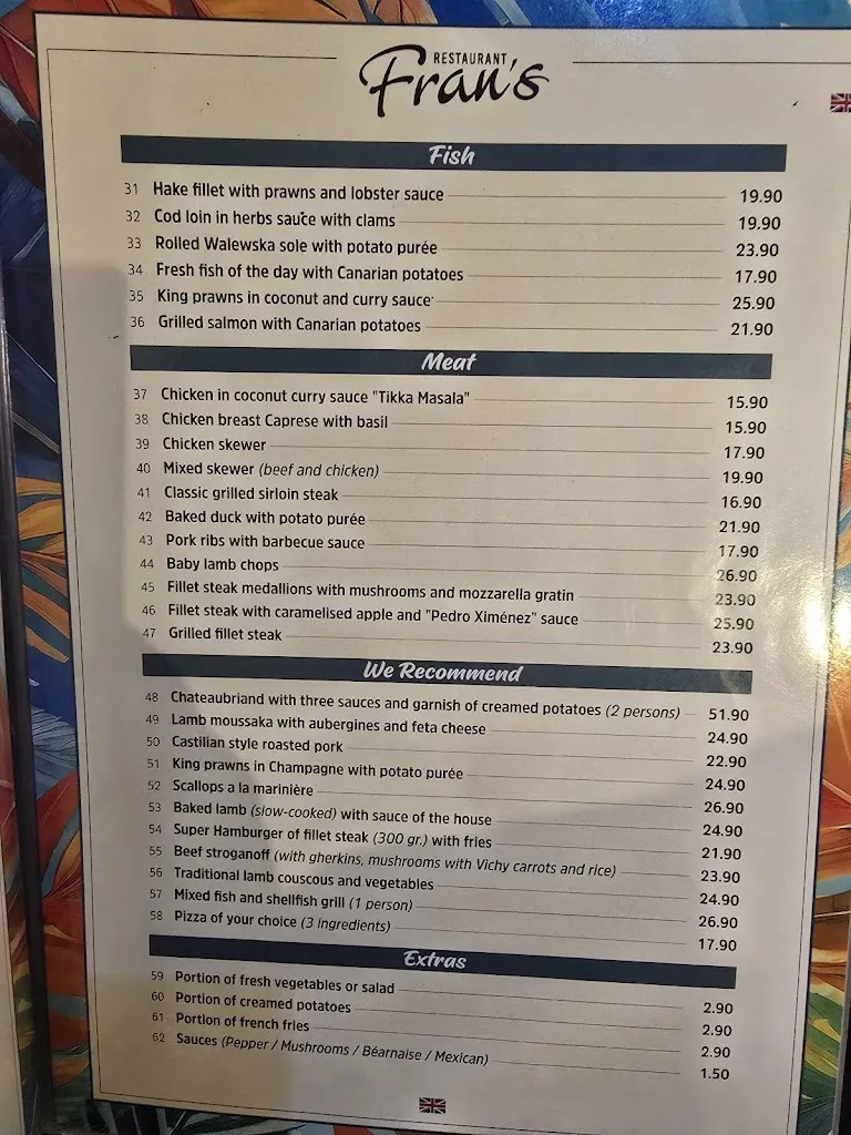 Menu_Restaurante Fran's Gourmet_Puerto Rico_image_1