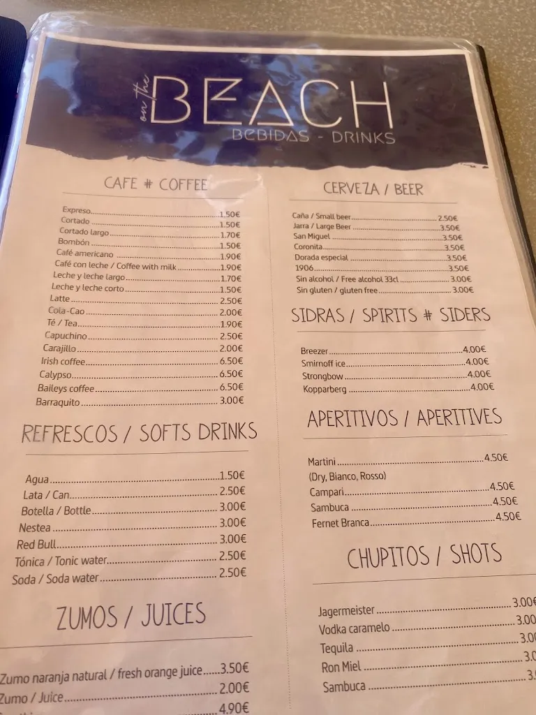 Menu_On the Beach_Puerto Rico_image_2