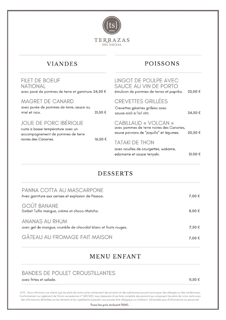 Menu_Terrazas del Sauzal_Sauzal_immagine_3