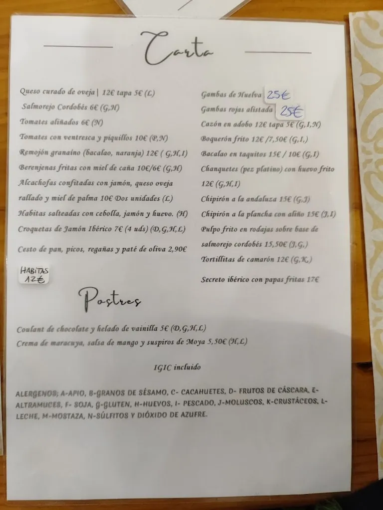 Menu_La Barrica del Sauzal_Sauzal_immagine_4