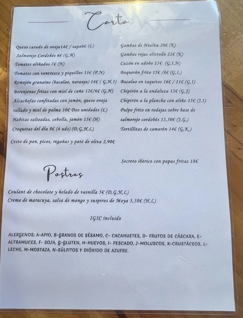 Menu_Taberna El Huequito Andaluz_Sauzal_image_2