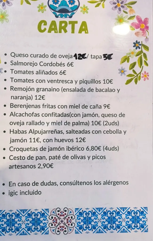 Menu_Taberna El Huequito Andaluz_Sauzal_image_4