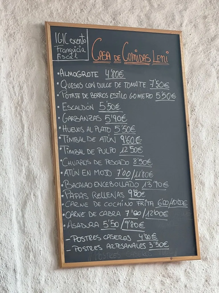 Menu_Casa de comidas Leni_Sauzal_image_1