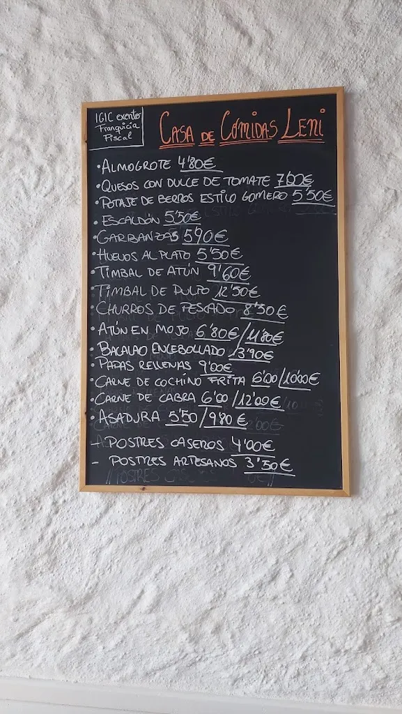 Menu_Casa de comidas Leni_Sauzal_image_2