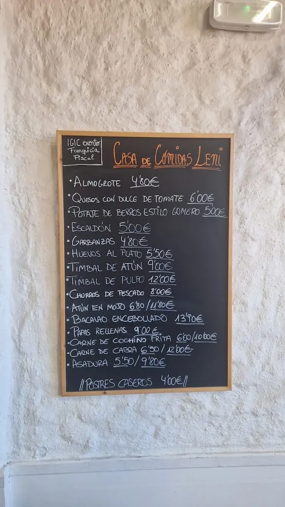 Menu_Casa de comidas Leni_Sauzal_image_3