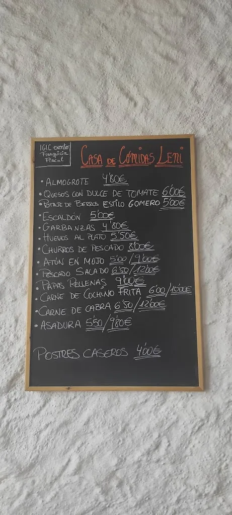 Menu_Casa de comidas Leni_Sauzal_image_4