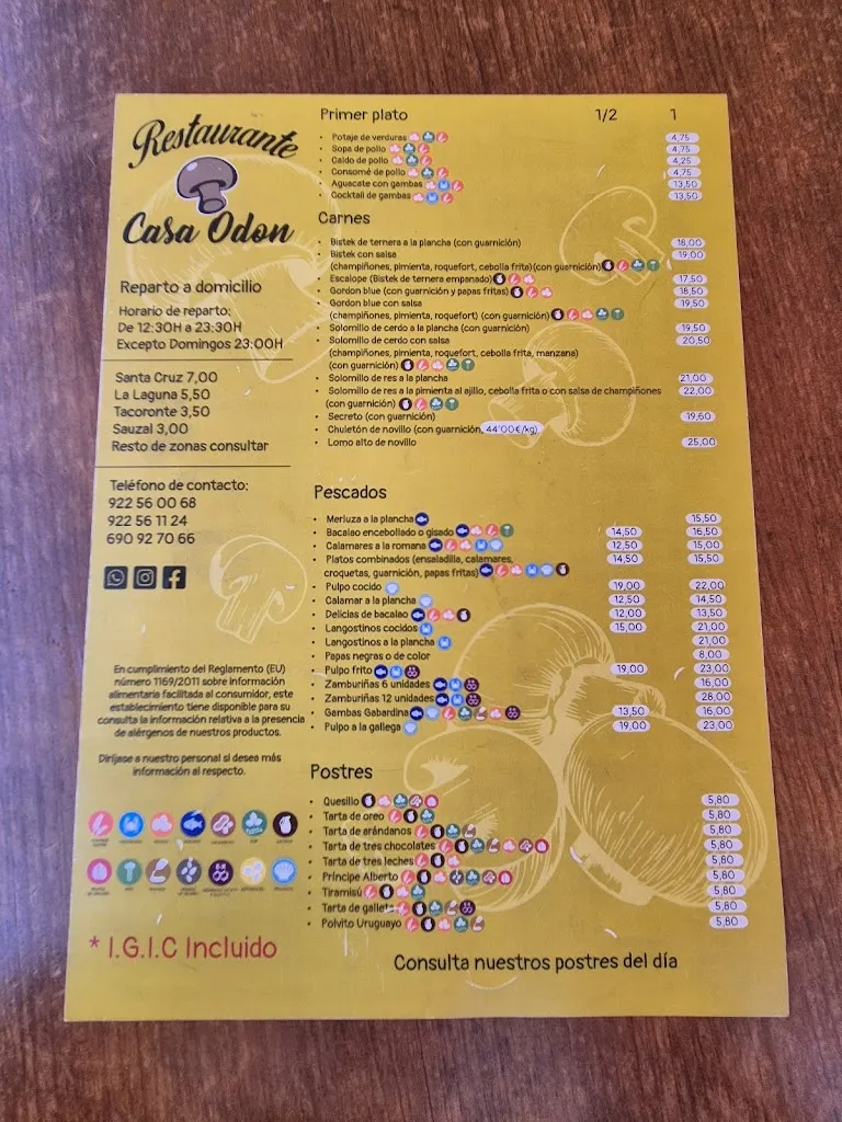 Menu_Casa Odón_Sauzal_image_1