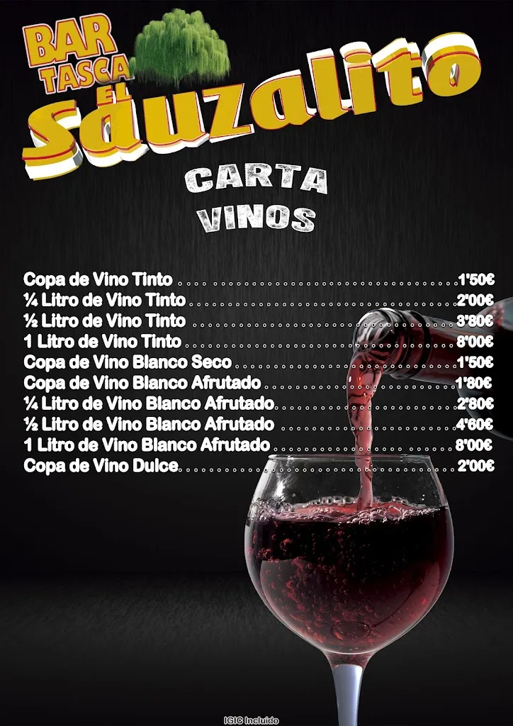 Menu_Bar Tasca el Sauzalito_Sauzal_image_4