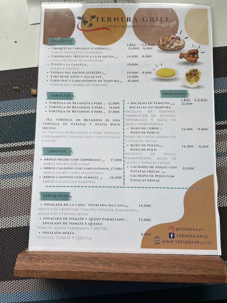 Menu_Restaurante Ternera Grill Betanzos_Betanzos_immagine_2