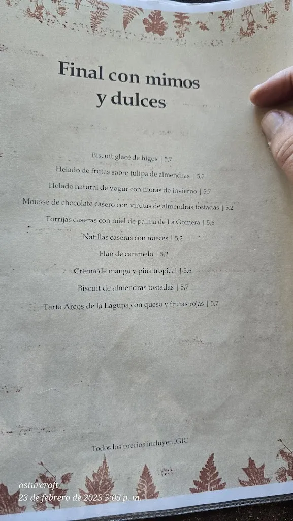 Menu_Restaurante Arcos de la Laguna, Valleseco_Valleseco_image_4