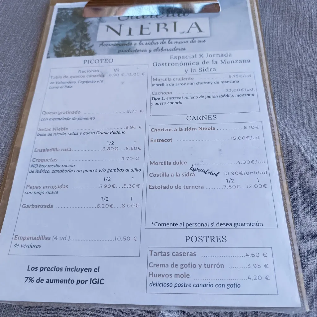 Menu_Sidrería Niebla_Valleseco_immagine_1