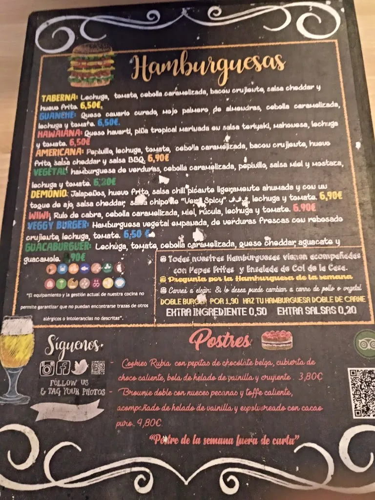 Menu_La Taberna Burger Art - Telde_Telde_image_4