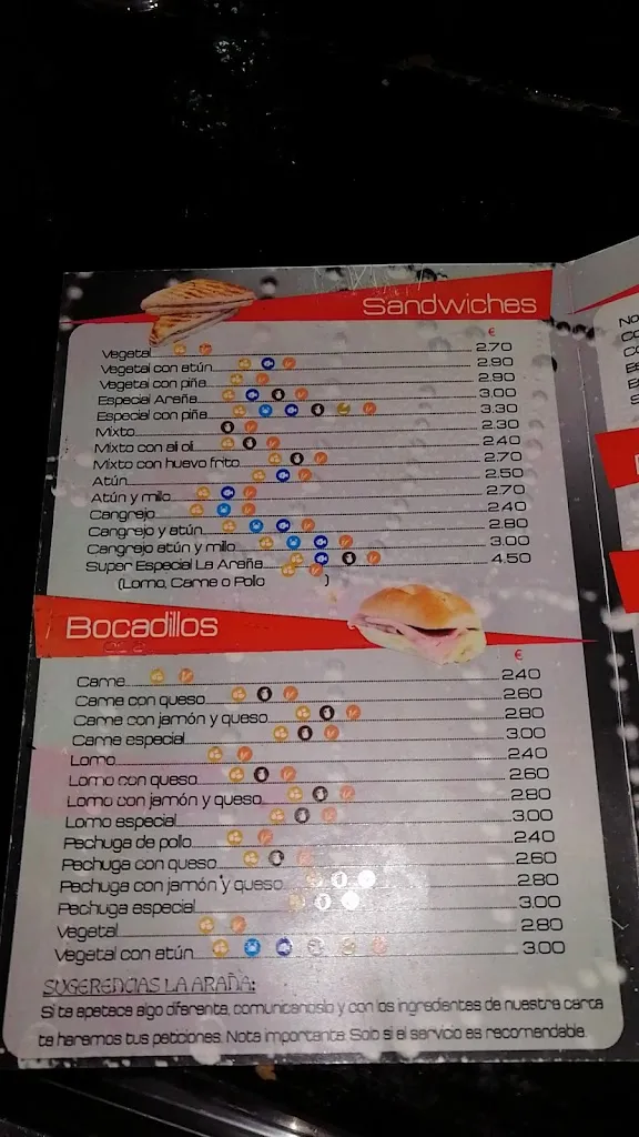 Menu_Pub La Araña_Telde_image_1