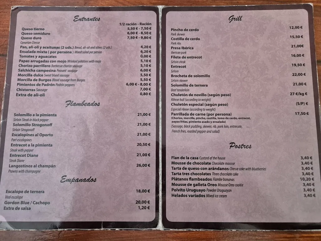 Menu_Restaurante Grill La Piconera_Telde_image_1