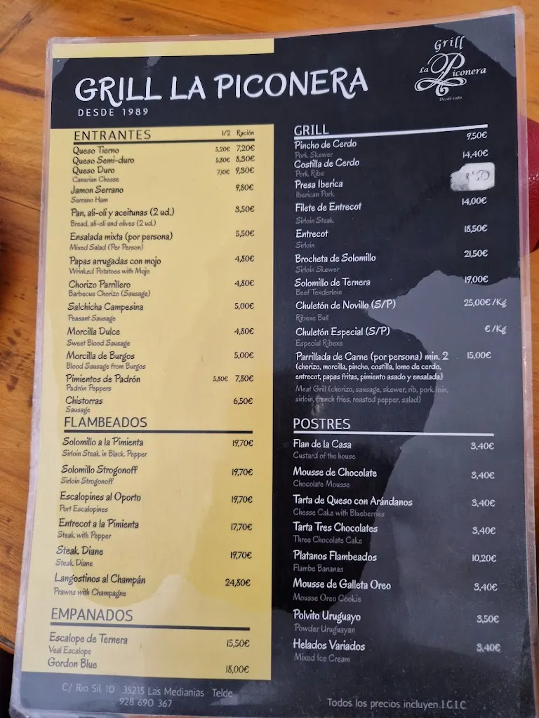 Menu_Restaurante Grill La Piconera_Telde_image_3