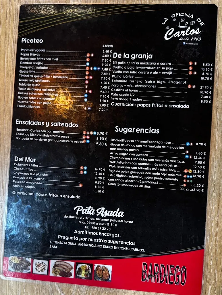 Menu_La Oficina de Carlos Bar Diego_Telde_image_2