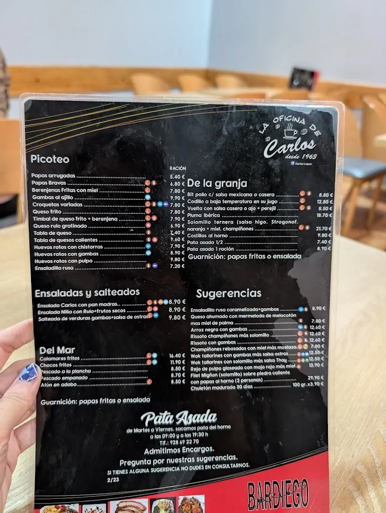 Menu_La Oficina de Carlos Bar Diego_Telde_image_3
