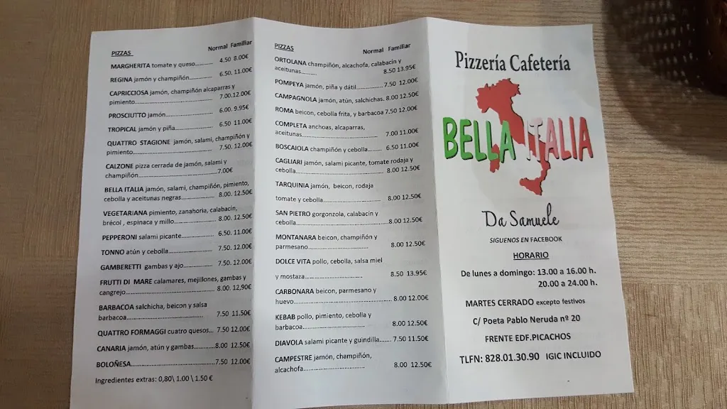Menu_Bella Italia_Telde_image_1