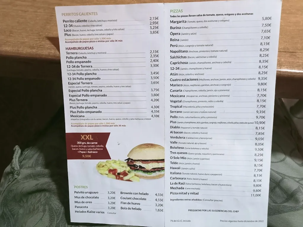 Menu_Pizzería 12-34_Telde_immagine_1