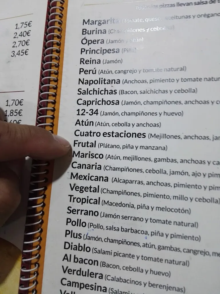 Menu_Pizzería 12-34_Telde_immagine_3
