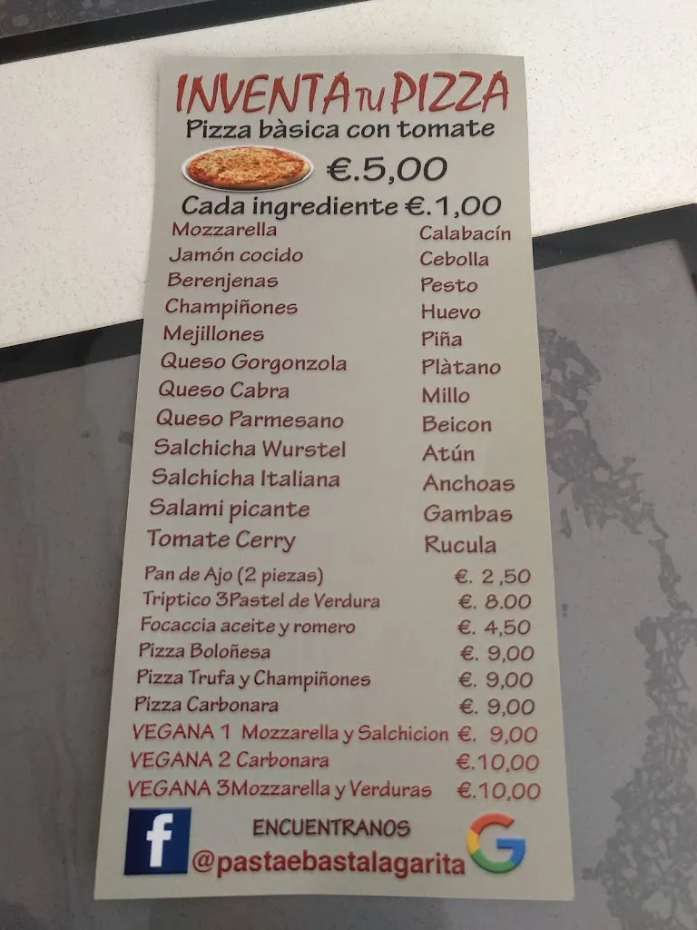 Menu_PASTA E BASTA_Telde_image_4