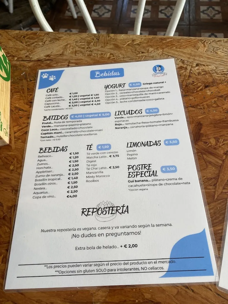 Menu_Cafeteria La Lola_Telde_image_1