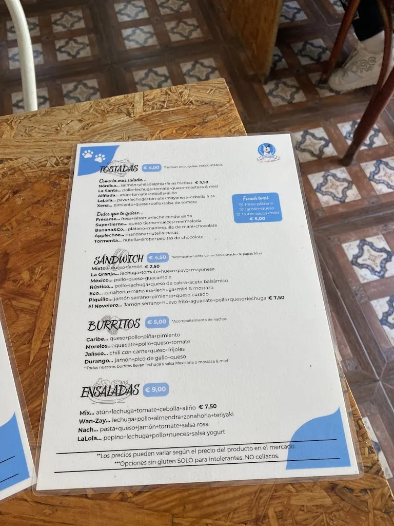 Menu_Cafeteria La Lola_Telde_image_2