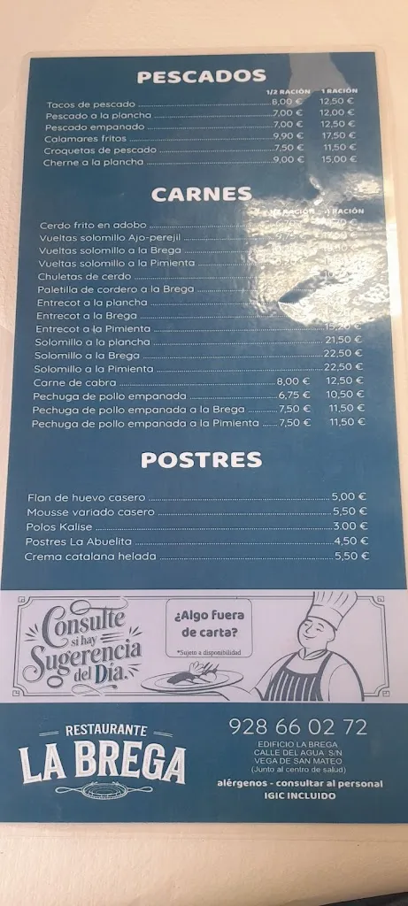 Menu_Bar Restaurante La Brega_Vega de San Mateo_image_3