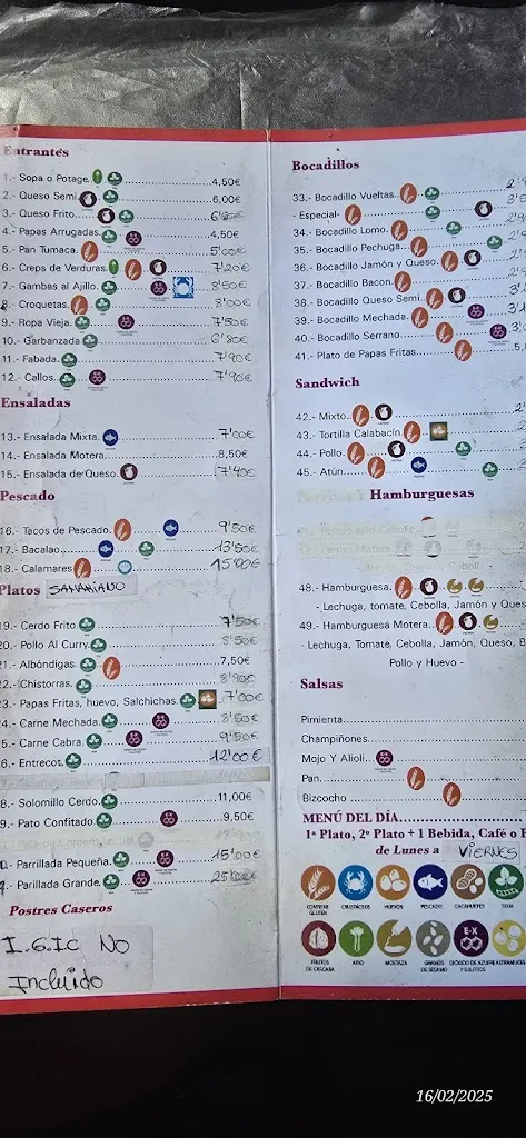 Menu_Restaurante Grill La Motera_Vega de San Mateo_image_2