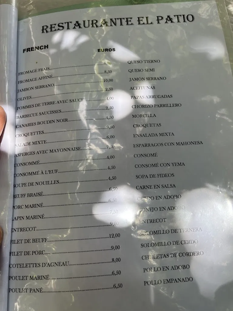 Menu_EL PATIO_Vega de San Mateo_immagine_3