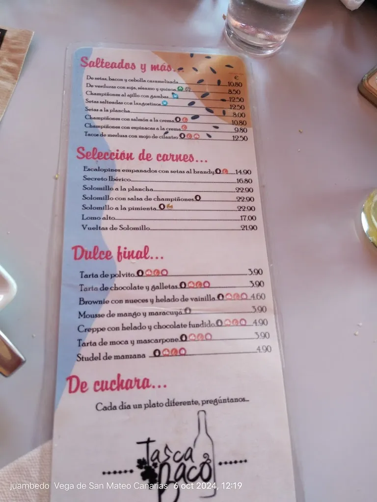 Menu_Tasca Baco_Vega de San Mateo_image_1